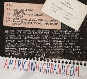 American High inside cover