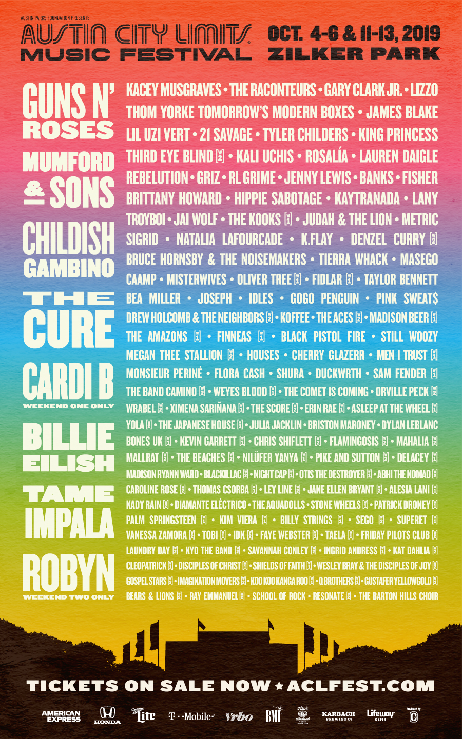 ACL Austin City Limits LineUp Onstage